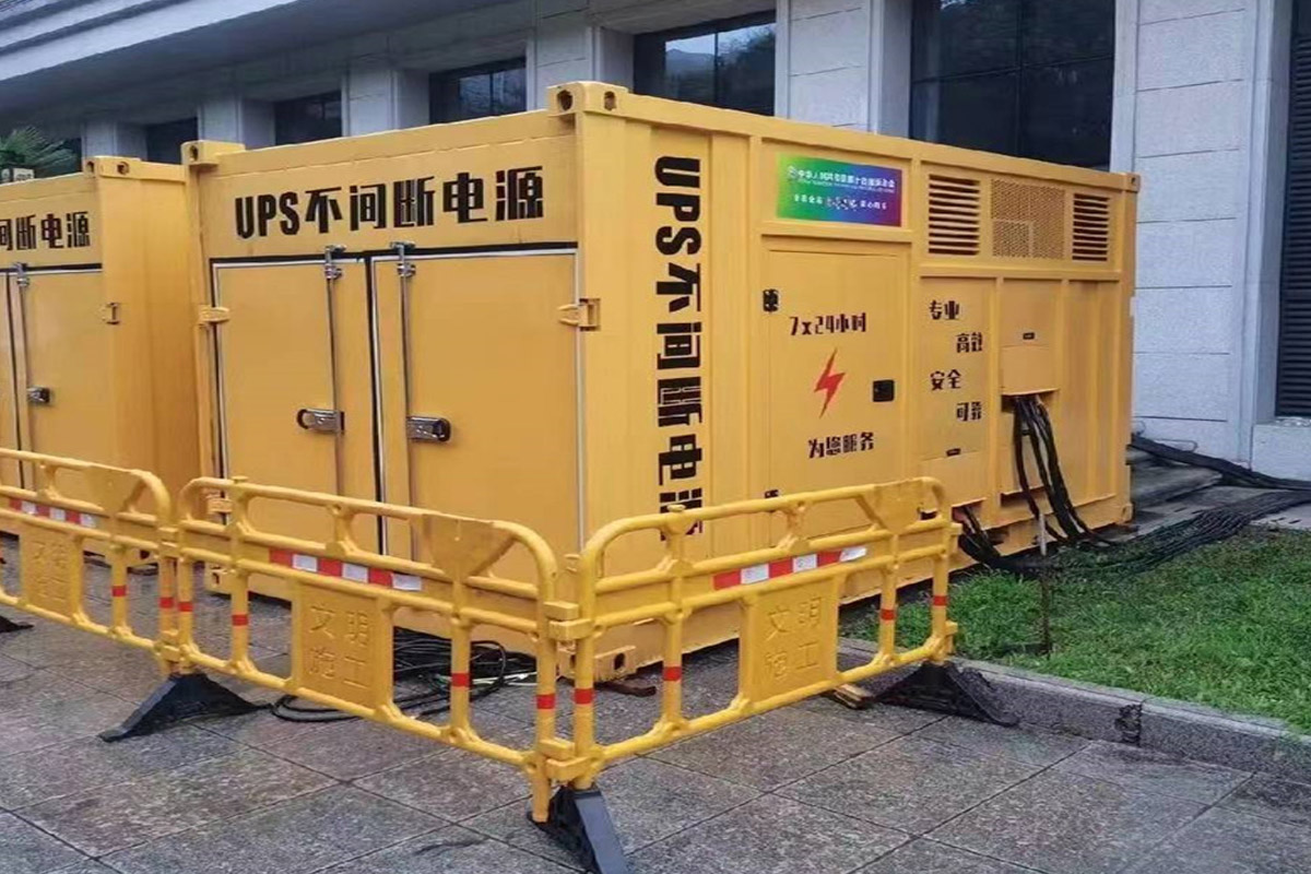 五指山发电机租赁施工现场